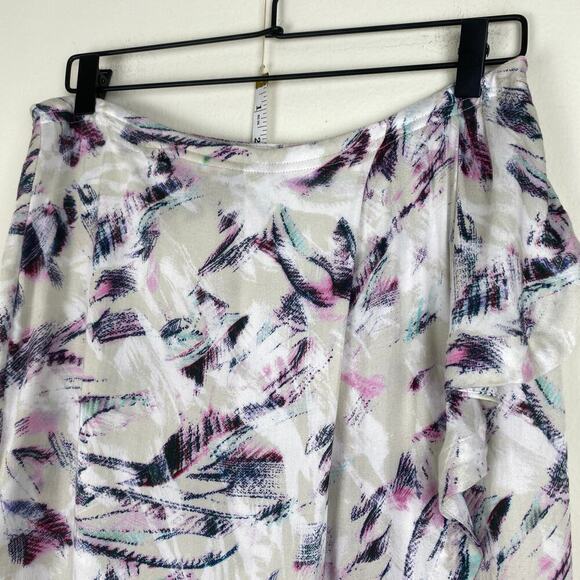 NWT IRO Kerim Skirt Size 8 Beige Purple Wrap Effect Drape Designer Casual Spring - Picture 10 of 16